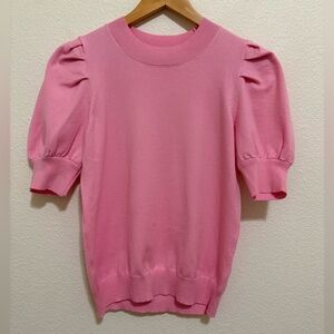 Pink Puff Sleeve Women's Top